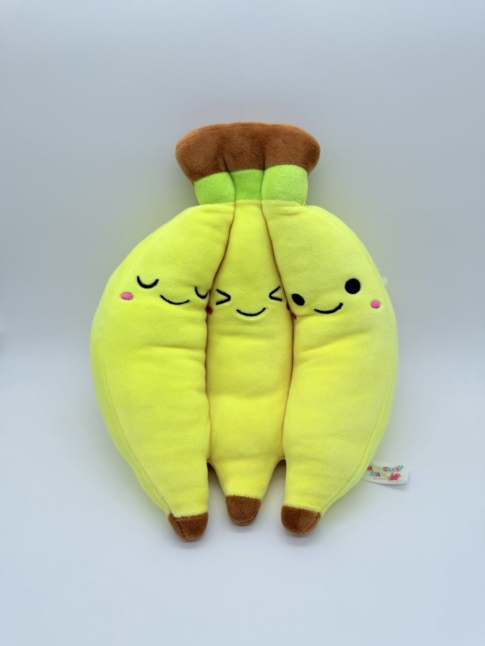 Smoochy Pals Banana Plush Stuffed Toy Soft Yellow/Brown 11”